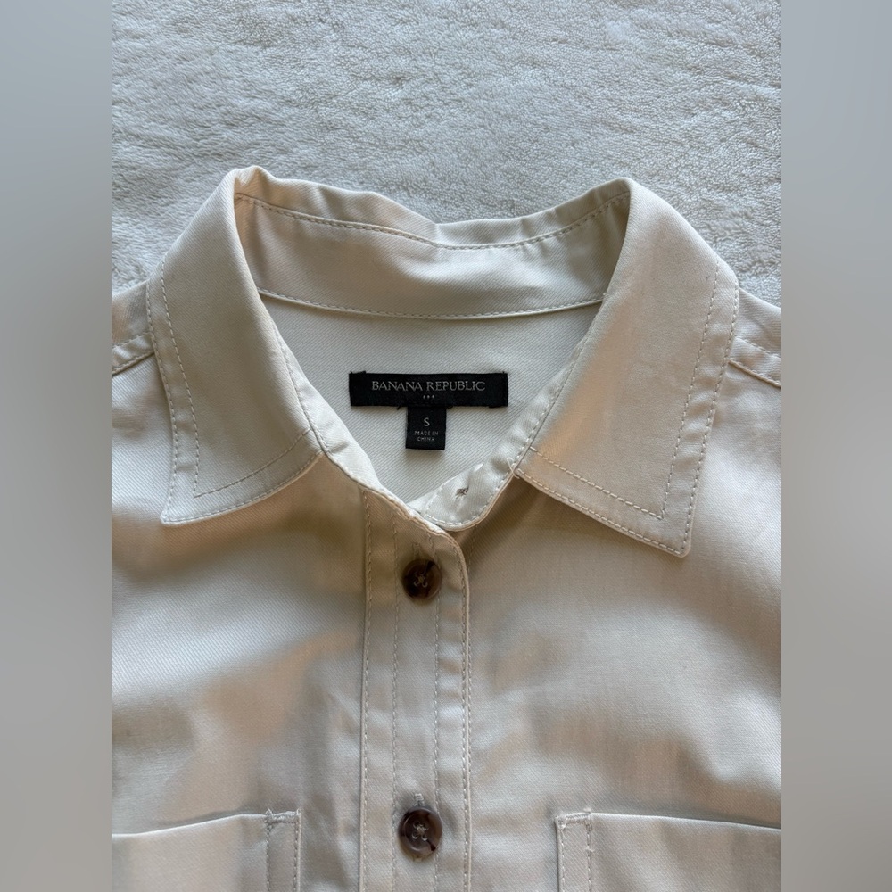 Banana Republic Kakhi Shirttail Dress - Size Small - Picture 10 of 16